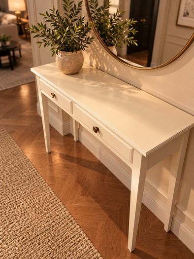 Elegant Cream Console Table Newly Refurbished