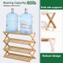 FREE EXPRESS SHIPPING 3 Tier Bamboo Shoe Rack,Portable Folding Shoe Storage Rack,Without Installation Small Shoe Rack Perfect for Corridors, Bedrooms and Small Spaces (3 Tier) Image 4