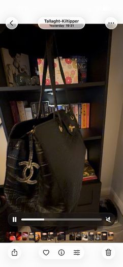 Croc embossed tote bag