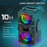 Bluetooth Speakers,40W Portable Bluetooth Speaker Dual Subwoofer,LED Colorful Light,Bluetooth 5.0 Wireless Stereo Party Speaker,10H Playtime Wireless Outdoor Boombox Speaker for Home,Camping,Travel Image 6