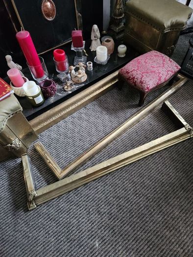 vintage brass fender  c.100 x 27cm