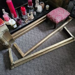 antique brass fender  c 100 x 28 cm