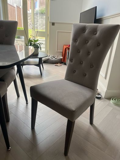 Kingsbury Velvet Dining Chairs x6