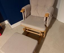 Babylo Milan Glider Chair & Matching Gliding Footstool, Excellent Condition