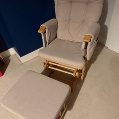 Babylo Milan Glider Chair & Matching Gliding Footstool, Excellent Condition