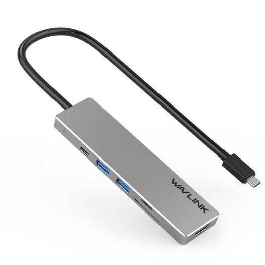 Wavlink USB-C Travel Universal Mini Dock USB Hub & HDMI UHD/4K@30Hz & TF/SD Card Reader & PD Power Adapter (UHP3407) (Brand New/Warranty)