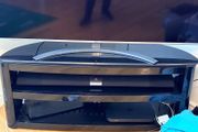 Black TV stand (suitable for 65" tv) with shelves