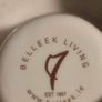 Belleek Living Porcelain Sand wave Ivory Tealight Votive Candle Holders x2 NO BOX. Image 4