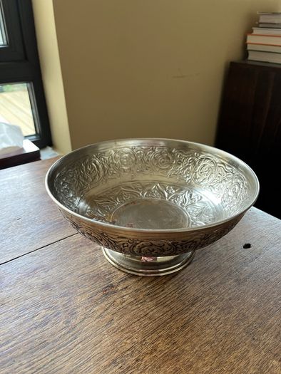 Pewter display bowl