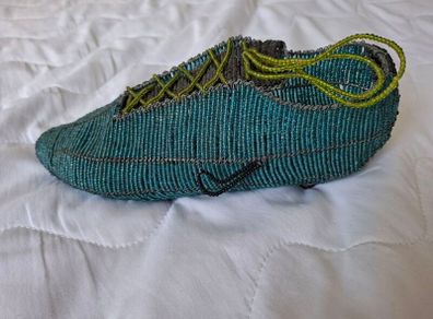 Nike football boot made of beads and wire - very cool