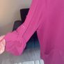 Ladies Fuchsia Pink High-low Tunic Top with side Pocket detail Image 4