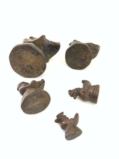 Antique 19th century Burmese bronze opium weights