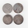 G.B. 4 x FLORINS, 2/-, 92.5% Silver, Victorian 'gothic' Coins ( no.487) Image 2
