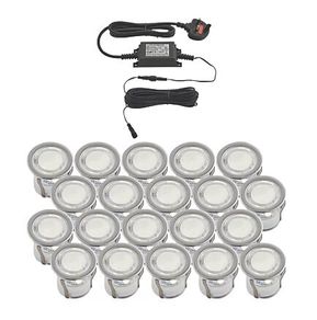 Outdoor Round LED Recessed Deck Light Kit
