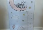 Girls bedroom wall height chart