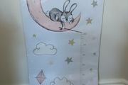 Girls bedroom wall height chart