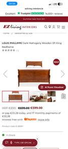 King Size Mahogany Bed Frame