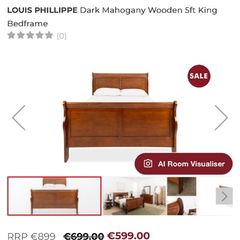 King Size Mahogany Bed Frame