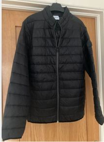 Jack & Jones Men's Black Zipped Padded Jacket