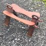 mid century camel stool Image 7