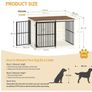 2 Doors Indoor Dog Cage for Large Dogs, 110 x 65 x 81 cm Image 5