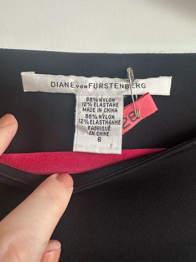 Black Diane von Furstenberg dress - sz 10