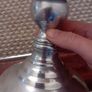 pair of metal pillar candle holders Image 4