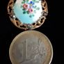 antique enamel button Image 2