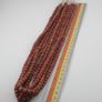 Vintage African white Stripe Orange 7.1mm - 7.5mm Glass Beads Necklace Image 9