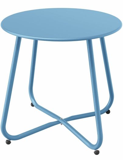 Side Table, Coffee Table, Lightweight, Weather Resistant, Beside Table for Living Room, Hallway, Bedroom, Garden, Terrace, Balcony (MULTIPLE COLOURS)