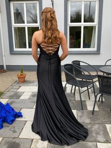 Gorgeous Black satin Debs dress