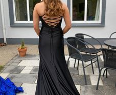 Gorgeous Black satin Debs dress
