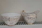 Crown Regent sugar bowl and creamer