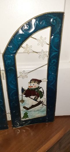 Vintage Foldable Santa Fireplace Metal cover