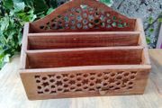 Vintage wooden Desk Tidy, desk organizer
