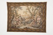 Mid-Century French Jacquard Pastoral Tapestry
