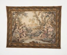 Mid-Century French Jacquard Pastoral Tapestry