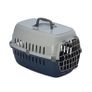 Pet Nova Cat Transporter Carrier Box Metal Door Navy Blue Image 2