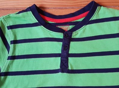 Age 5-6 Green and Navy Striped Teeshirt