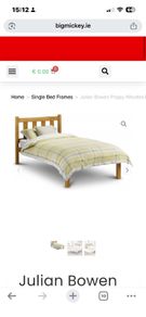 Single pine bed