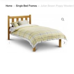 Single pine bed