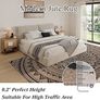 Washable Rugs for Living Room 160x230cm Mandala Easy Jute Rug Indoor Outdoor Patio Rug Farmhouse Neutral No Shed Carpet for Bedroom Backyard,Black Brown Hessian Sisal Look Image 7