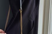 PHILOSOPHY Di Alberta Ferretti black high neck with embossed shoulders Sz 12UK - Bnwt Rrp 395