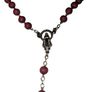 Vintage Catholic/ Saint Mary religious rosary burgundy beads Image 6