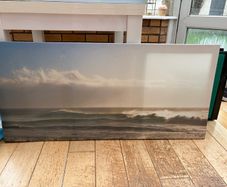 Large Panoramic Ocean Waves Canvas Wall Art