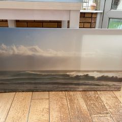 Large Panoramic Ocean Waves Canvas Wall Art