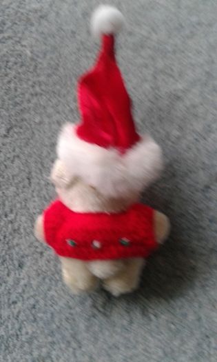 Vintage Red Santa Boot with White "Fur" Trim.