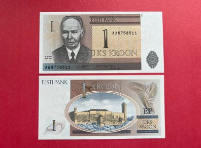 Estonia. 1 Kroon  1992. Pick 69a.  ( Uncirculated )