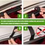 Car Roof Bag,21 Cubic Feet Large Roofing Cargo Carrier Bags Waterproof Soft Rooftop Luggage Storage Box for Any Cars With/Without Roof Rack/Rails/Bars Image 4
