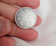 1921 Canada Silver 25 Cents Coin